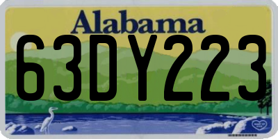 AL license plate 63DY223