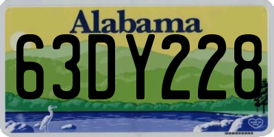 AL license plate 63DY228