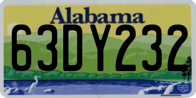AL license plate 63DY232