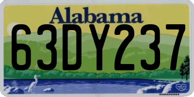 AL license plate 63DY237