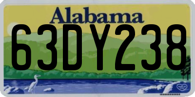 AL license plate 63DY238