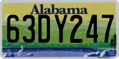 AL license plate 63DY247