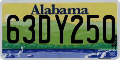 AL license plate 63DY250
