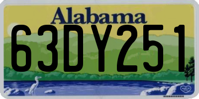 AL license plate 63DY251