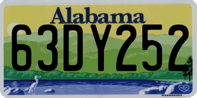 AL license plate 63DY252