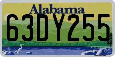 AL license plate 63DY255