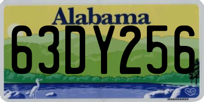 AL license plate 63DY256