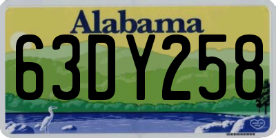 AL license plate 63DY258