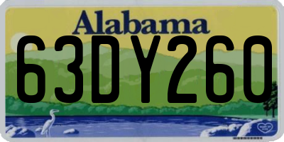 AL license plate 63DY260