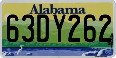 AL license plate 63DY262