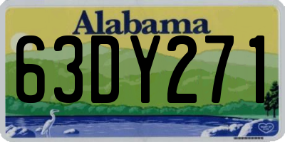AL license plate 63DY271