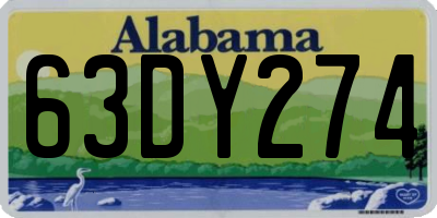 AL license plate 63DY274