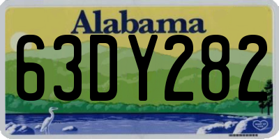 AL license plate 63DY282