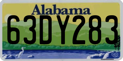 AL license plate 63DY283