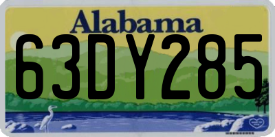 AL license plate 63DY285