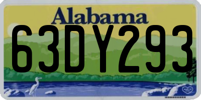 AL license plate 63DY293