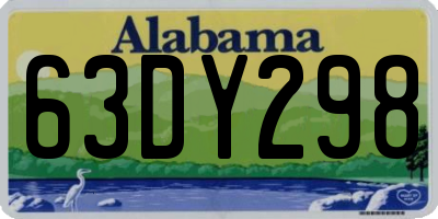 AL license plate 63DY298