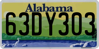 AL license plate 63DY303