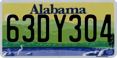 AL license plate 63DY304