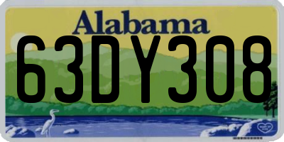 AL license plate 63DY308