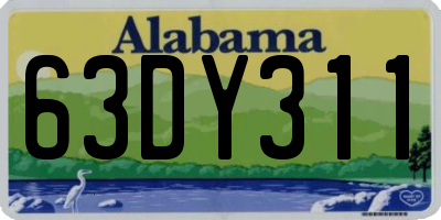 AL license plate 63DY311