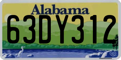 AL license plate 63DY312