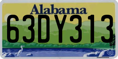 AL license plate 63DY313