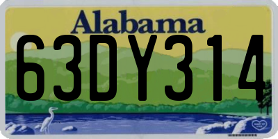 AL license plate 63DY314