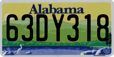 AL license plate 63DY318
