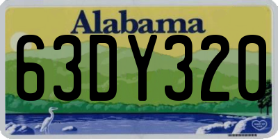 AL license plate 63DY320
