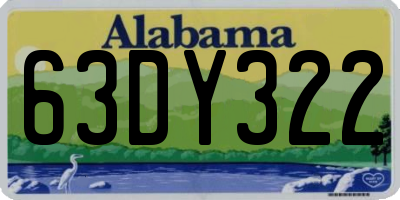 AL license plate 63DY322