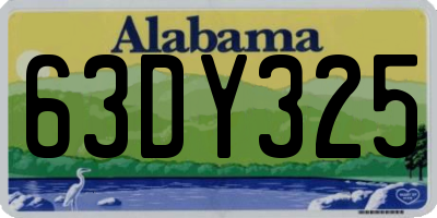 AL license plate 63DY325