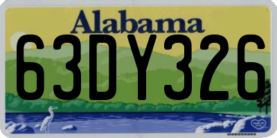 AL license plate 63DY326