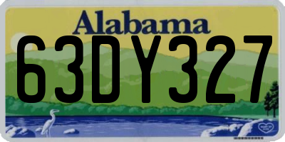 AL license plate 63DY327