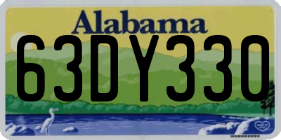 AL license plate 63DY330