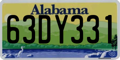 AL license plate 63DY331