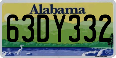 AL license plate 63DY332