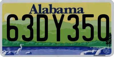 AL license plate 63DY350