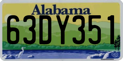 AL license plate 63DY351
