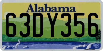 AL license plate 63DY356
