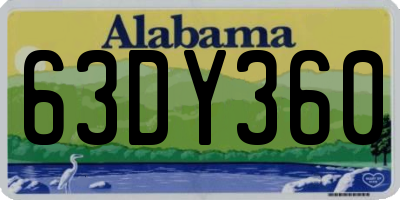 AL license plate 63DY360