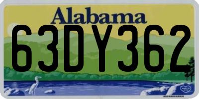 AL license plate 63DY362