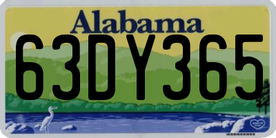 AL license plate 63DY365