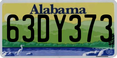 AL license plate 63DY373