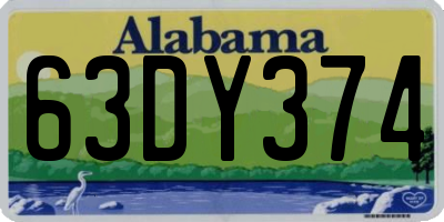 AL license plate 63DY374