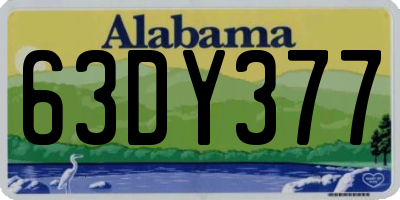 AL license plate 63DY377