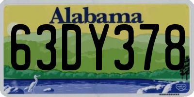 AL license plate 63DY378