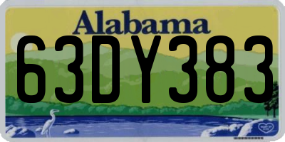 AL license plate 63DY383