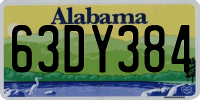 AL license plate 63DY384