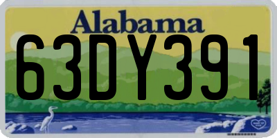 AL license plate 63DY391